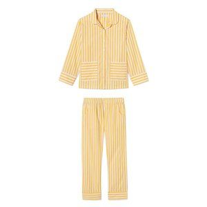 Lake Pajamas Poplin Yellow & White Striped Pajamas